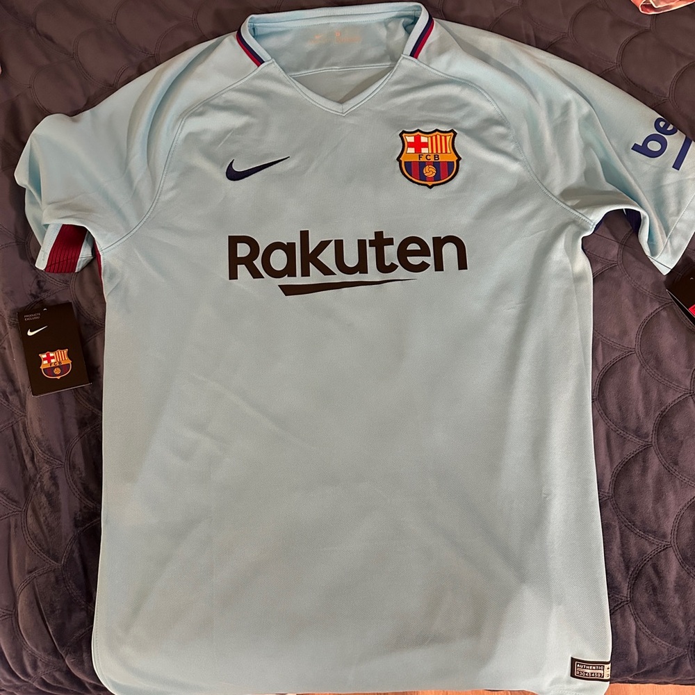 Nike Messi FC Barcelona Light Blue Jersey